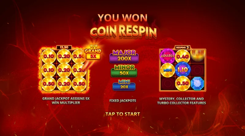 Blazing Coins Deluxe респин монеты